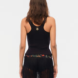 PIANZA - Logo detailed knit tank top
