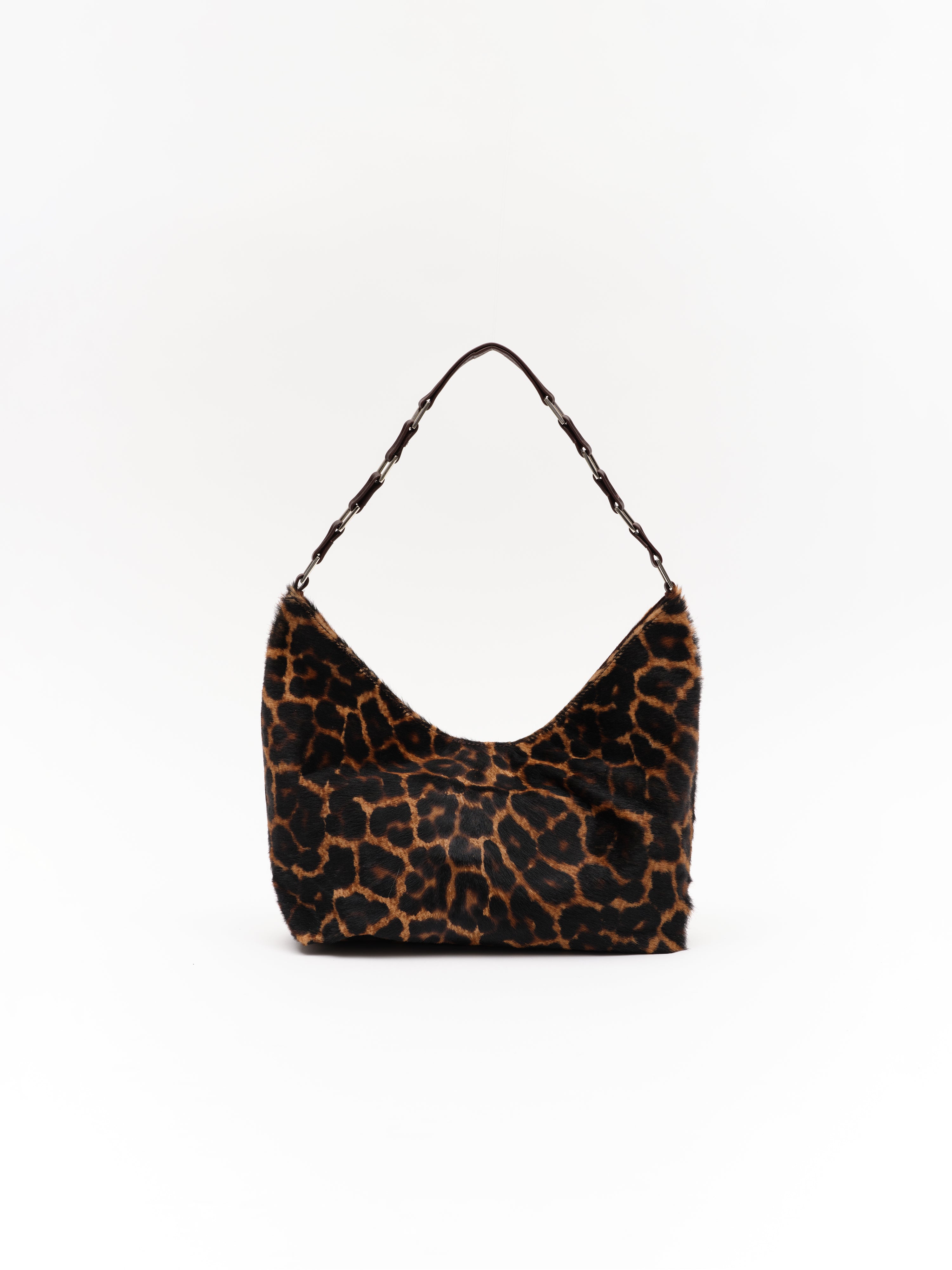 MINI GALIA - Leopard-print hair leather shoulder bag