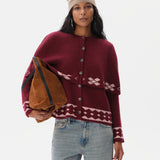 CLEO - Cashmere-wool blend cape detailed knit cardigan