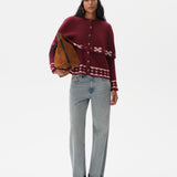 CLEO - Cashmere-wool blend cape detailed knit cardigan