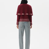 CLEO - Cashmere-wool blend cape detailed knit cardigan