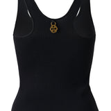 PIANZA - Logo detailed knit tank top