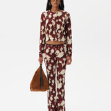 FLO - Printed jersey flare pants