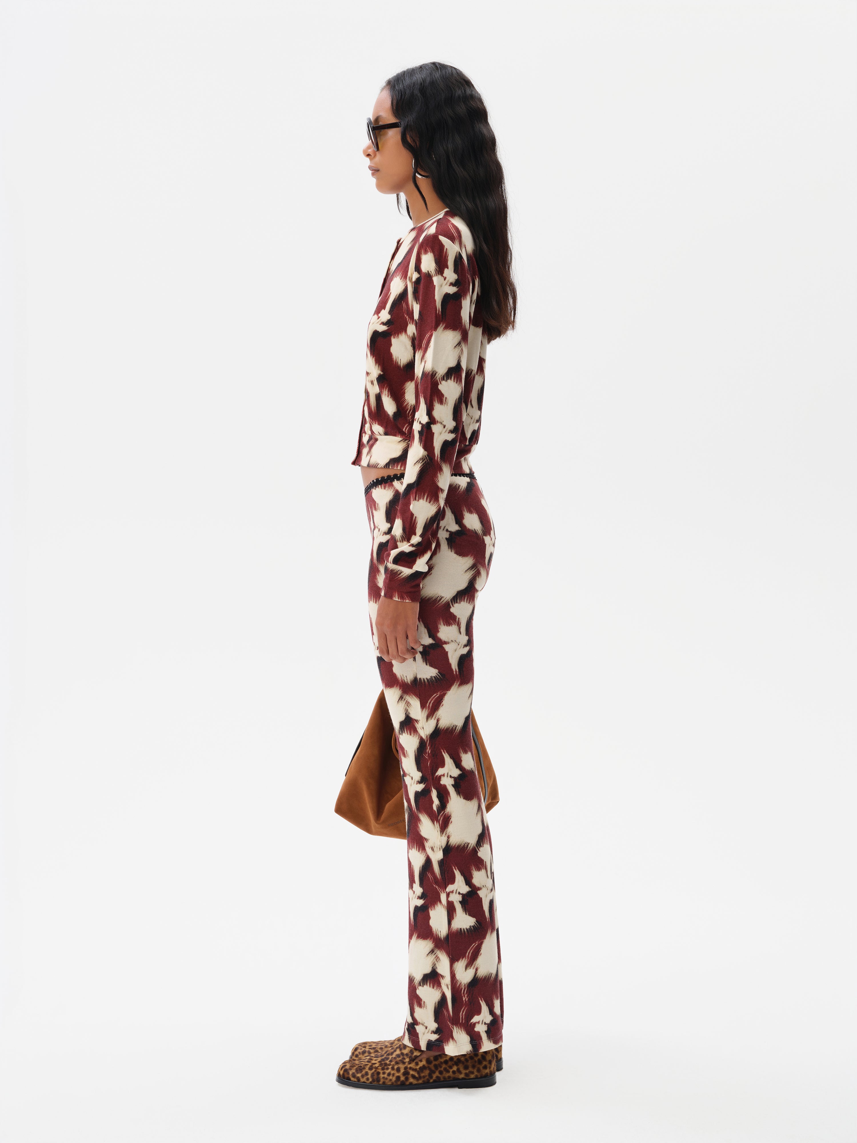 FLO - Printed jersey flare pants