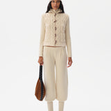 LESNA - High-neck cable knit vest