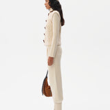 LESNA - High-neck cable knit vest