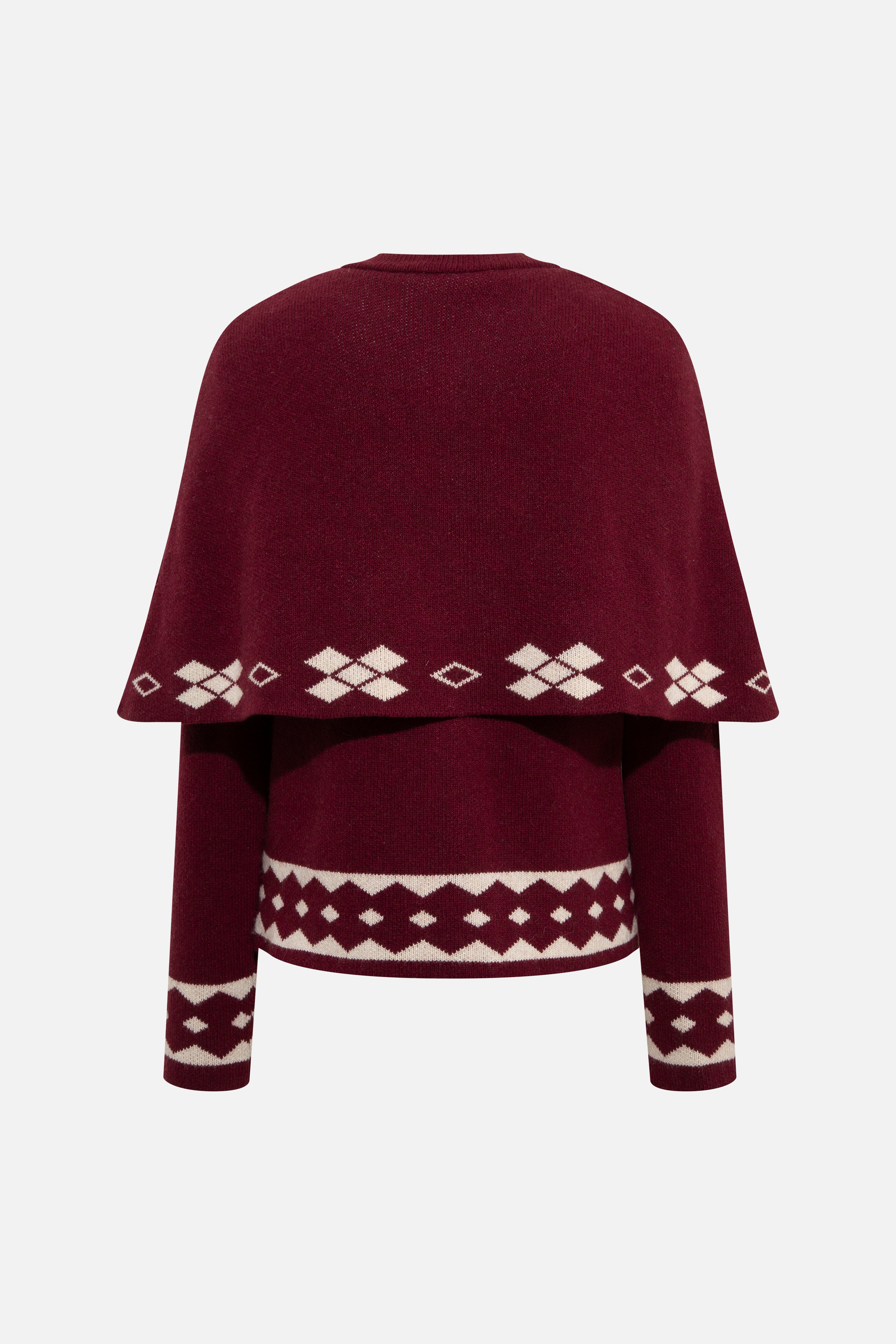 CLEO - Cashmere-wool blend cape detailed knit cardigan