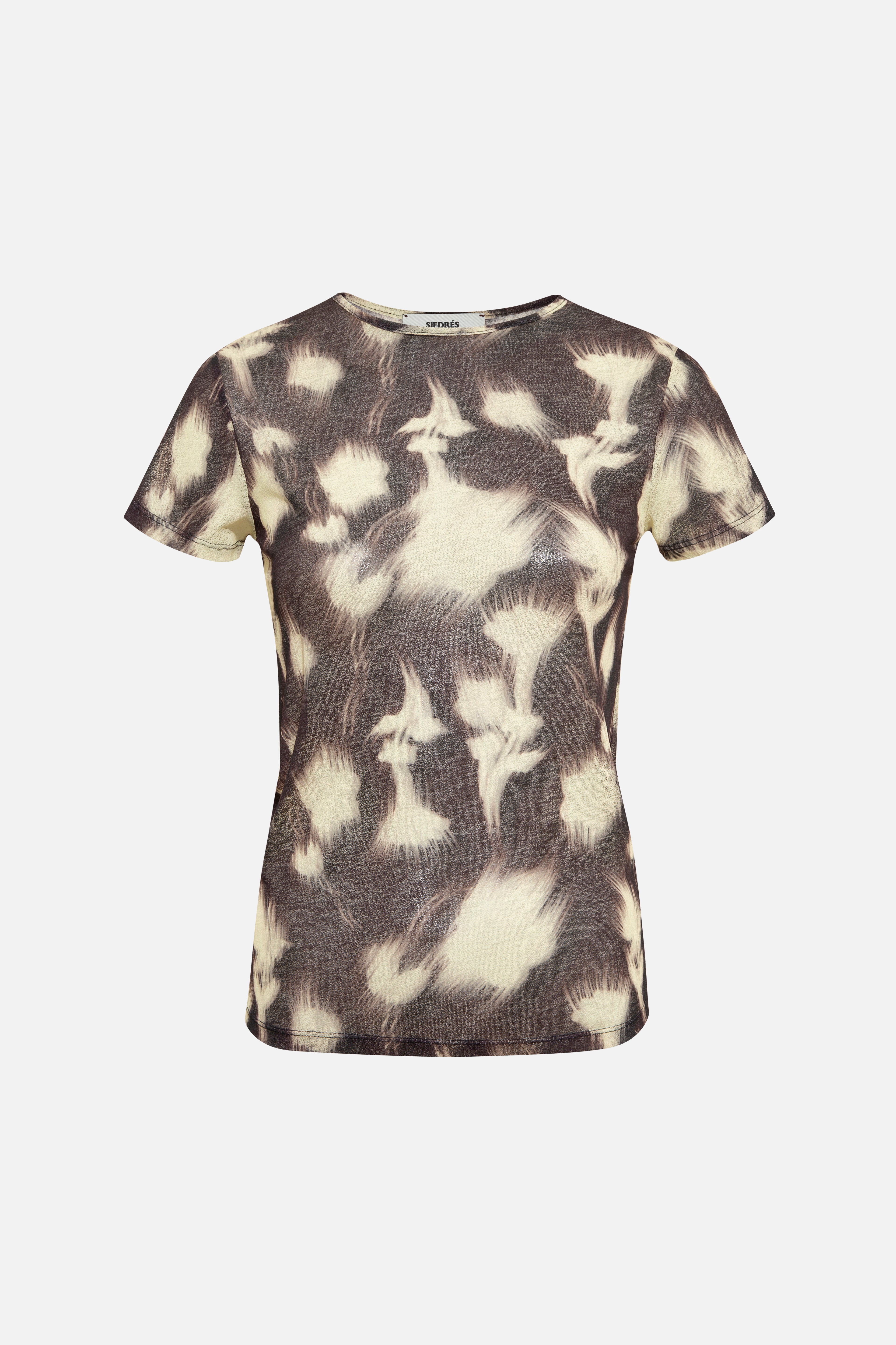 ARDEN - Printed mesh semi-sheer top