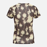 ARDEN - Printed mesh semi-sheer top