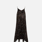 SEGNOR - Open-back halter velvet devoré dress