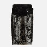 ESTELLE - Embroidered skirt with mini shorts and a belt