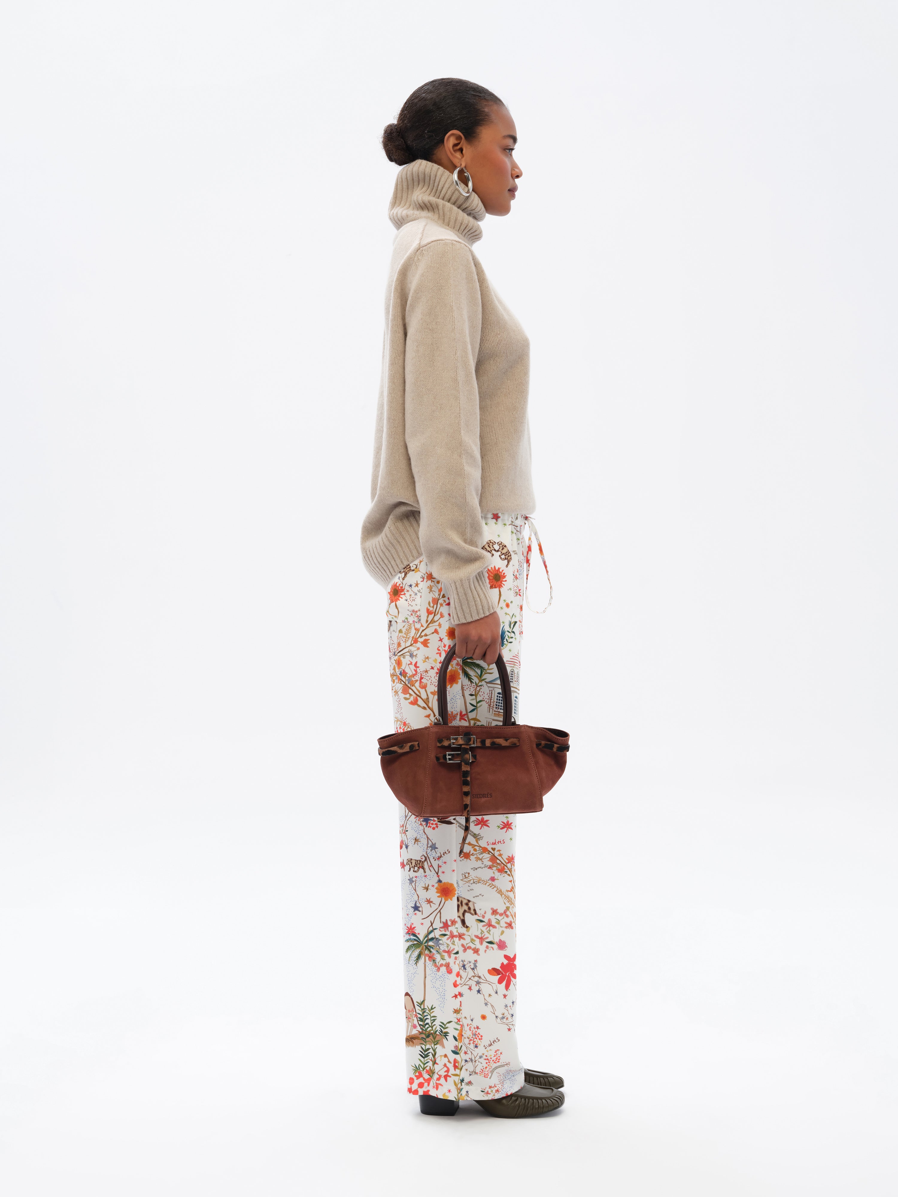 NOA MINI - Mini suede tote bag