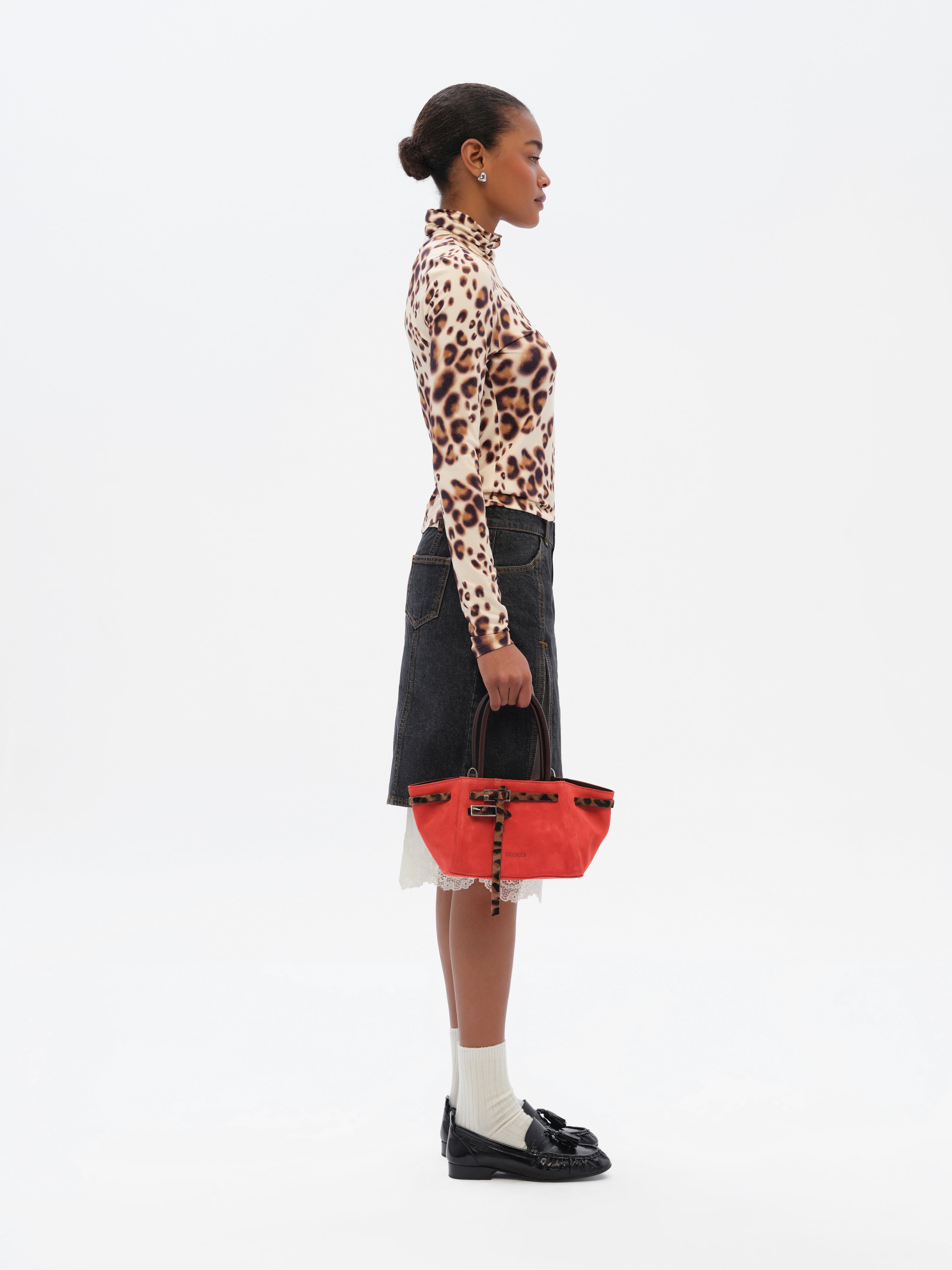 NOA MINI - Mini suede tote bag