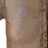 ASNE - Short-sleeve button-detailed printed top