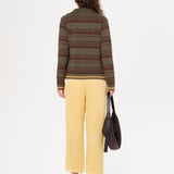 AURILIE - Bead-embellished crop leg pants