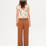 CHILER - Floral-printed front tie top