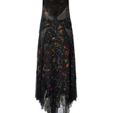 CLAUDIA - Printed slip maxi dress with a front tie