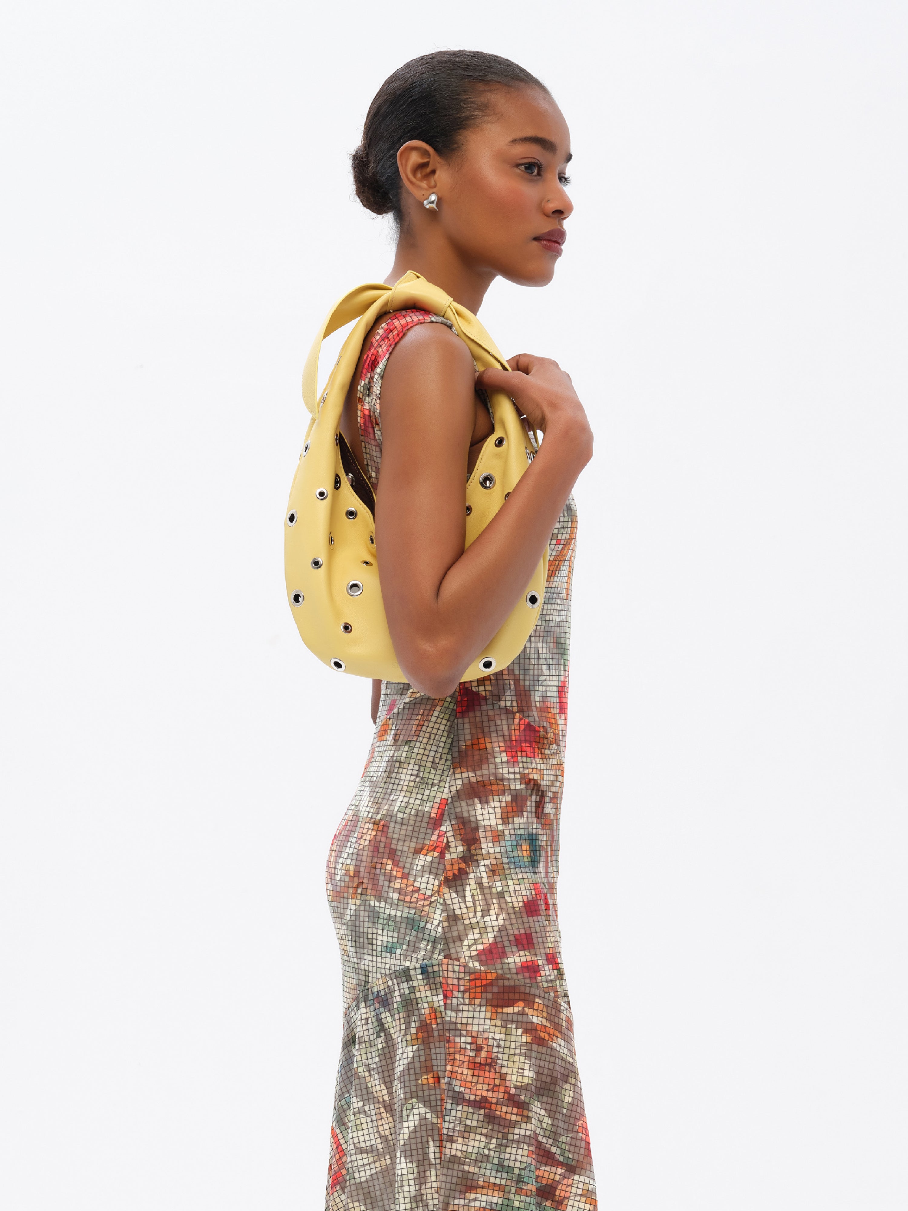 MONA - Studded leather shoulder bag