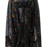 ERUS - Printed wide sleeve wrap top