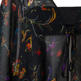 ERUS - Printed wide sleeve wrap top