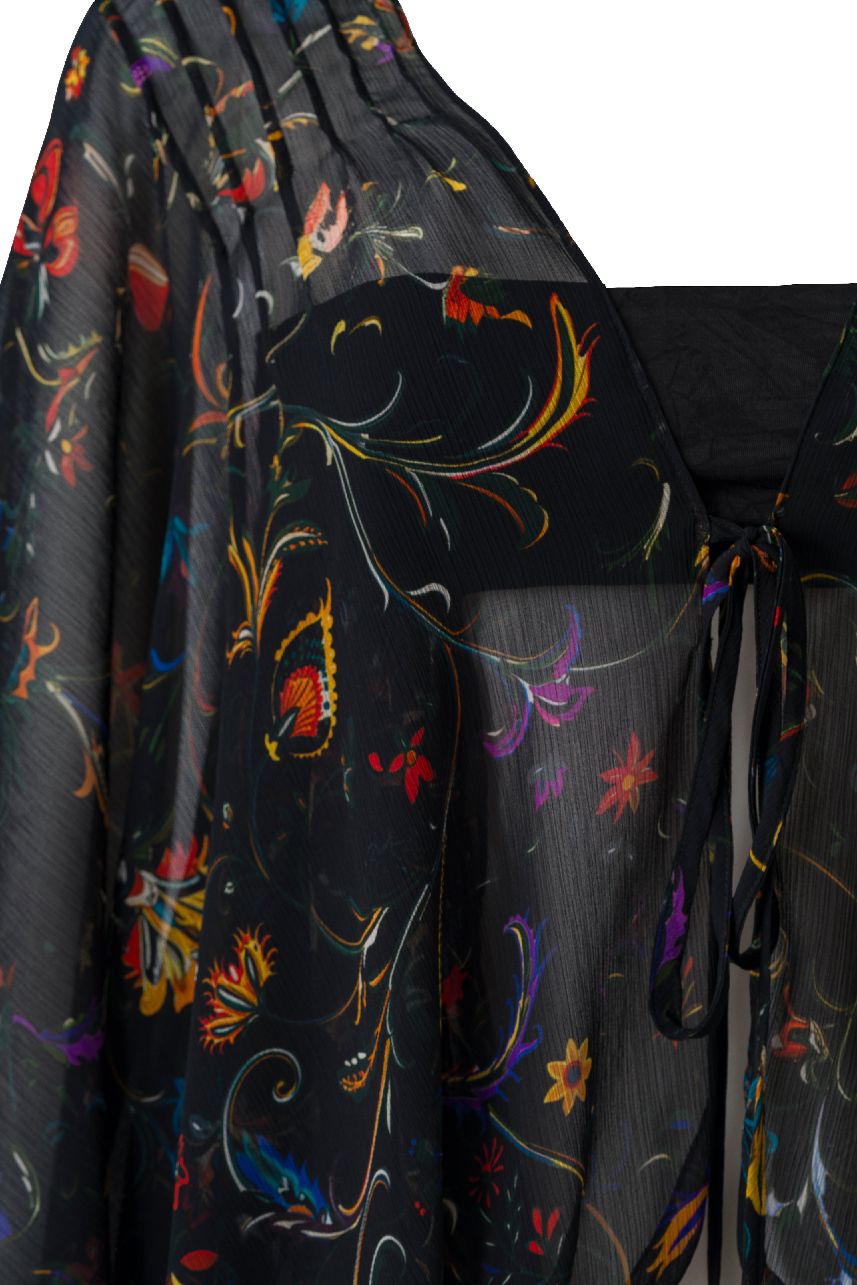 ERUS - Printed wide sleeve wrap top
