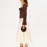 JAMIE - Broderie anglaise maxi skirt