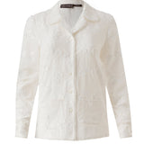 LESA - Flower appliqué detailed button-down shirt