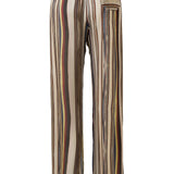 MANOCE - Striped wide-leg pants with scarf-detailed drawstring