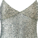 MILEY - Asymmetric sequined mini dress with lace layer