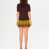 NIERA - Lace-trimmed mini skirt