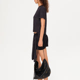 PONIA - Tie detailed wrap mini skirt