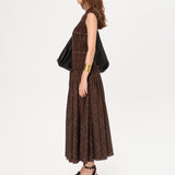 RENES - Open-back smocked cotton-voile maxi dress