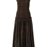 RENES - Open-back smocked cotton-voile maxi dress