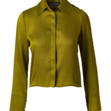 SEZANNE - Button-down cropped shirt with detachable mini-pouch