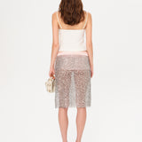 SHAILENE - Sequined low-rise midi skirt with lining