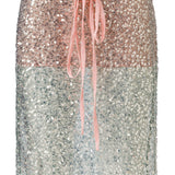 SHAILENE - Sequined low-rise midi skirt with lining