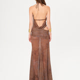 VENUSIA - Cut-out and bead-embellished maxi dress