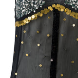 VESINA - Open-back embellished sheer maxi dress