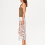 WELLS - Sequin-embellished sheer midi skirt with mini shorts