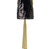 YSOLDE - Mini sequined dress with long tie-bow