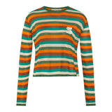 TEX - Sunset striped long sleeve knit top