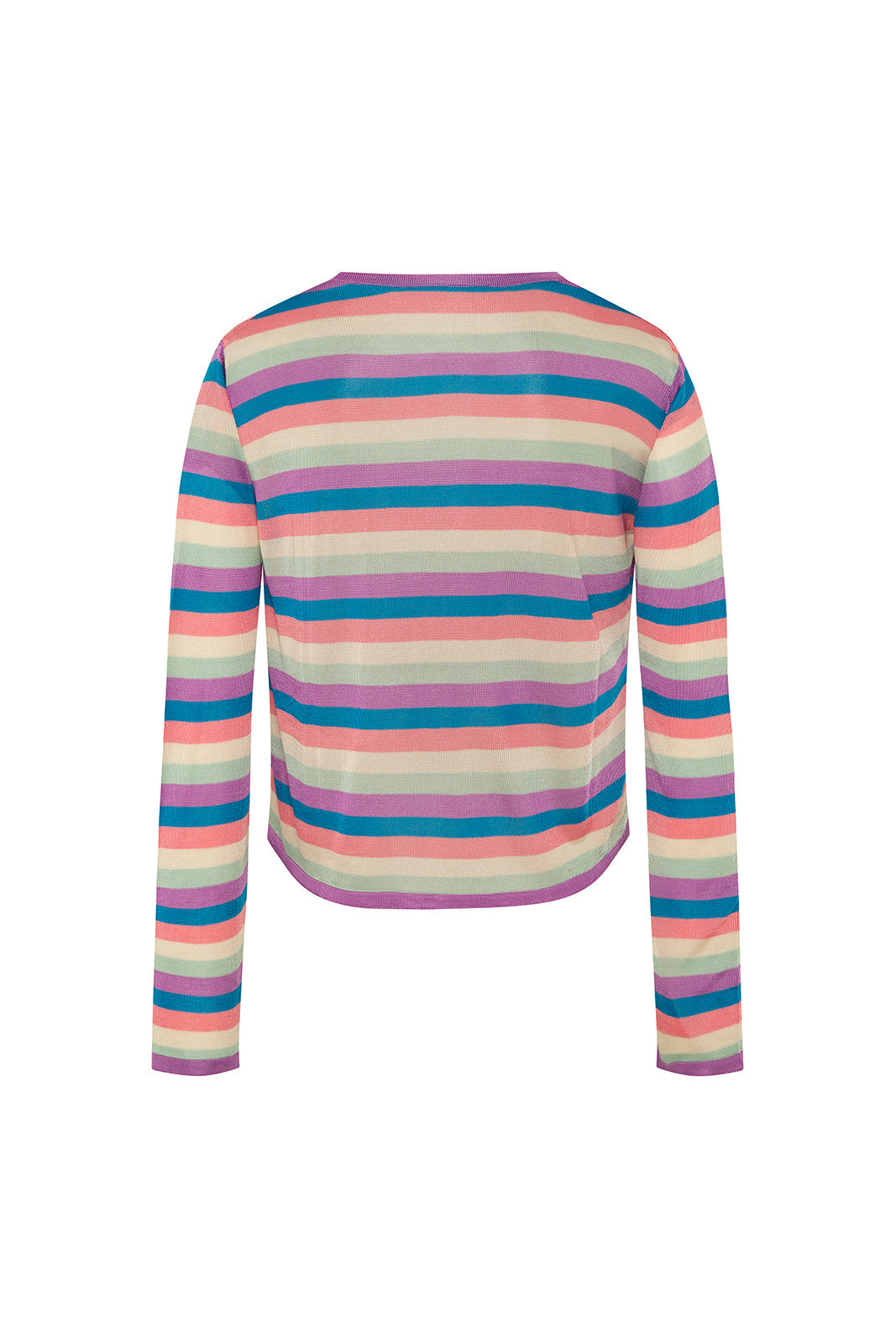 TEX - Pinky striped long sleeve knit top