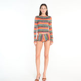 AFRA - Printed mini jersey shorts