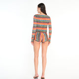 AFRA - Printed mini jersey shorts