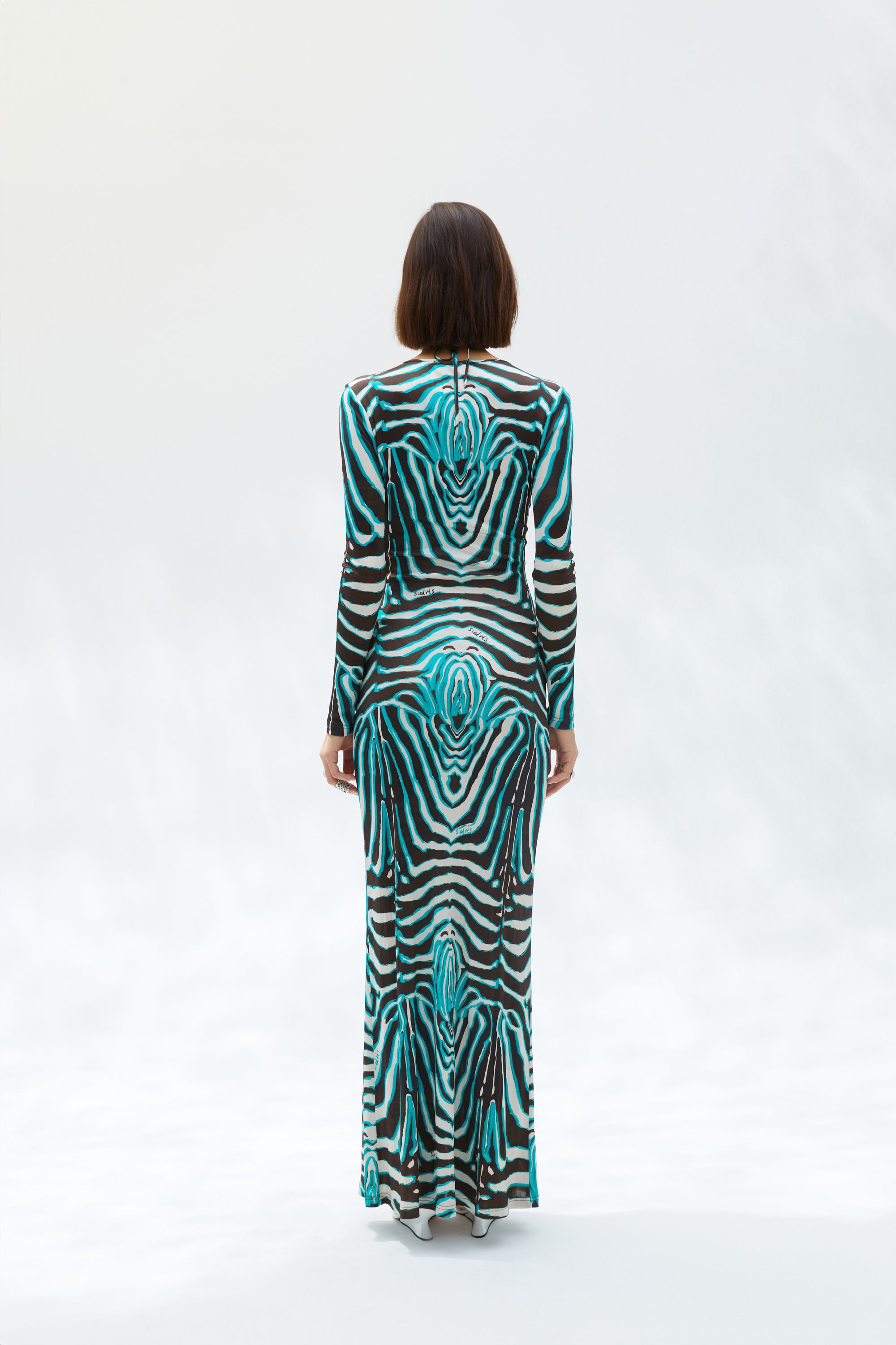 MAGY - Tie-front zebra printed maxi dress