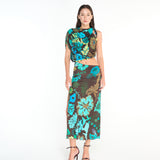 SAFIYA - Asymmetric cut-out printed jersey dress