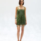 ENTA - Bead-embellished sequined mini dress