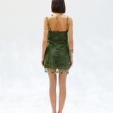 ENTA - Bead-embellished sequined mini dress