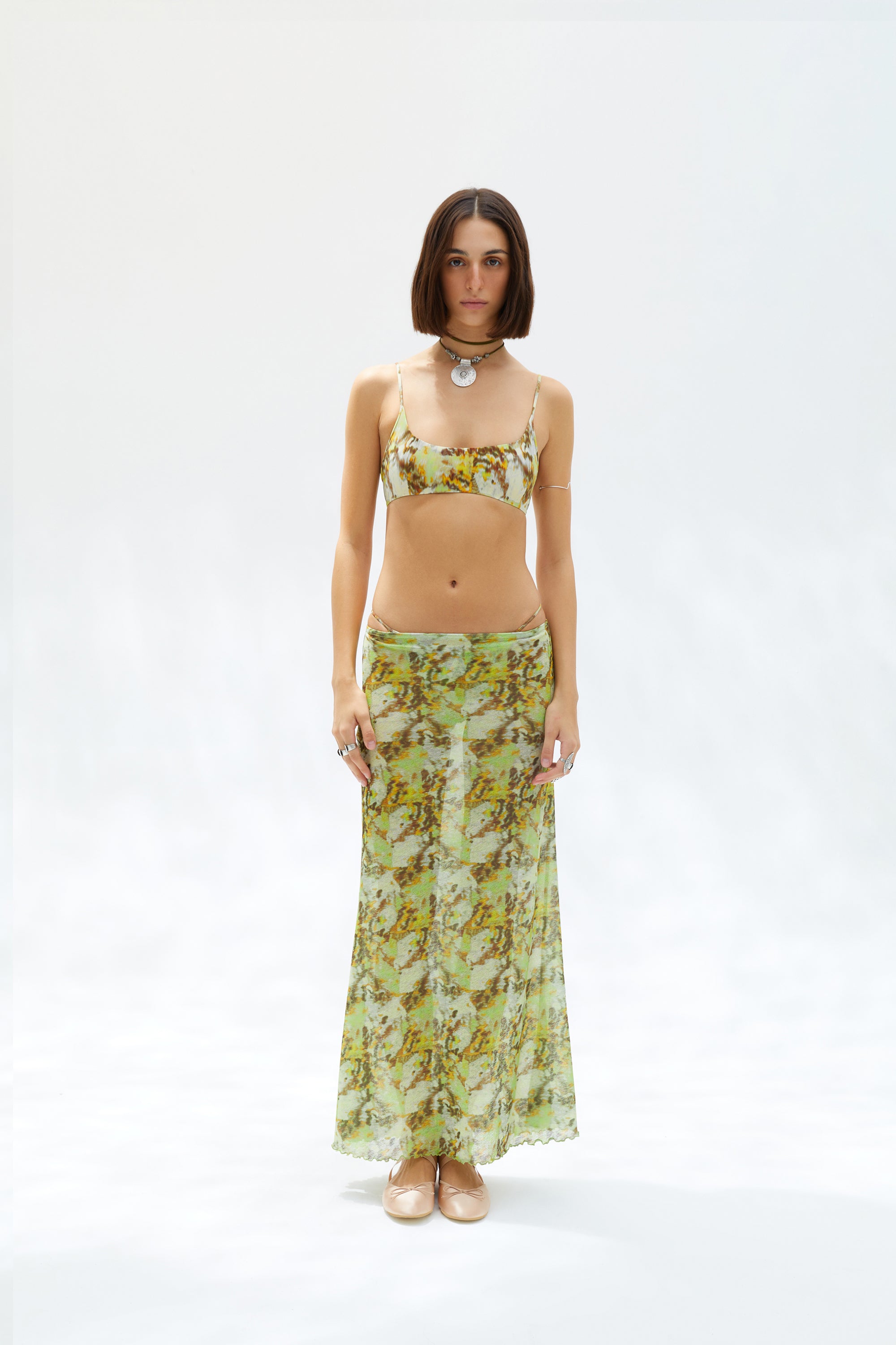 SINY - Low-rise printed maxi skirt