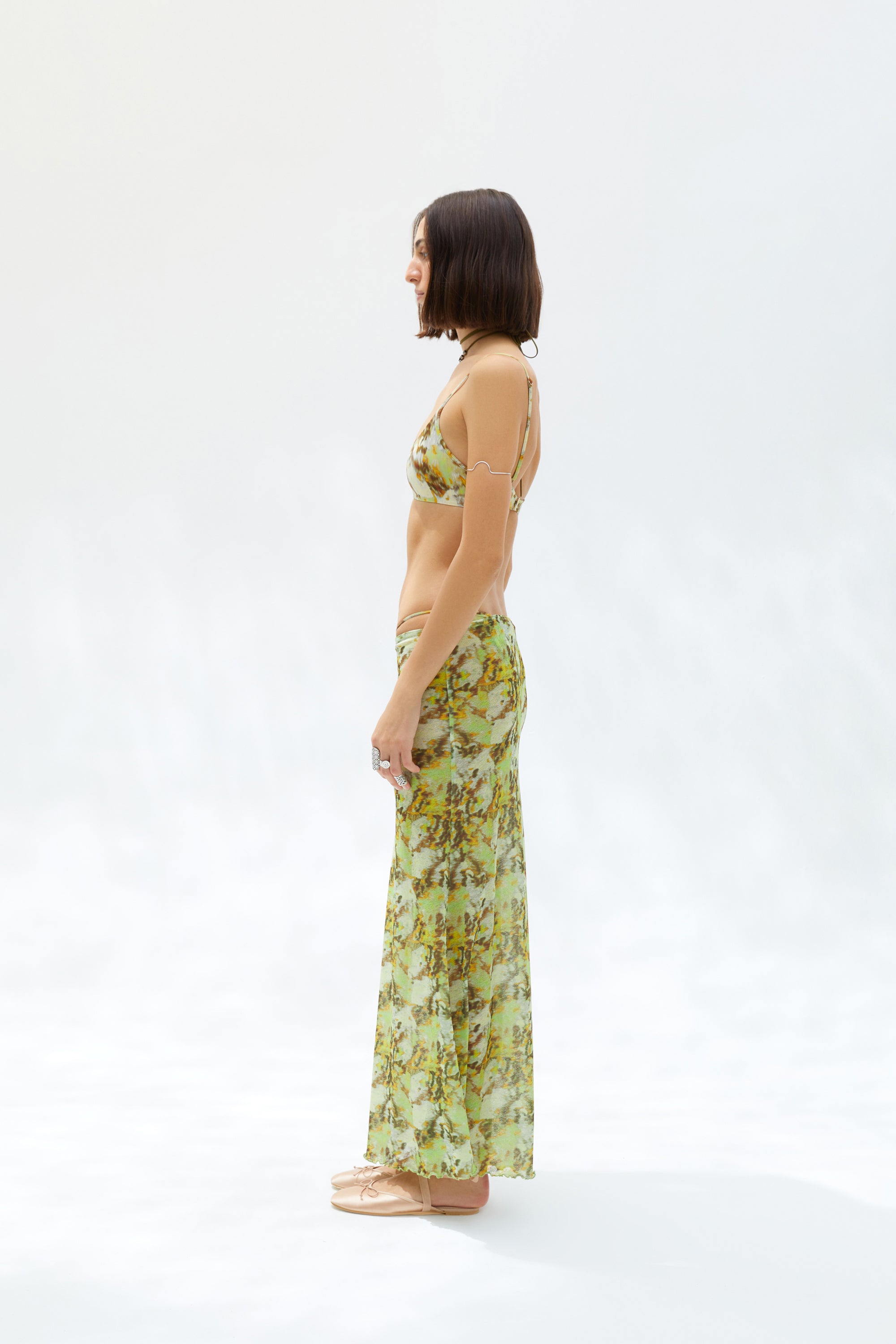 SINY - Low-rise printed maxi skirt